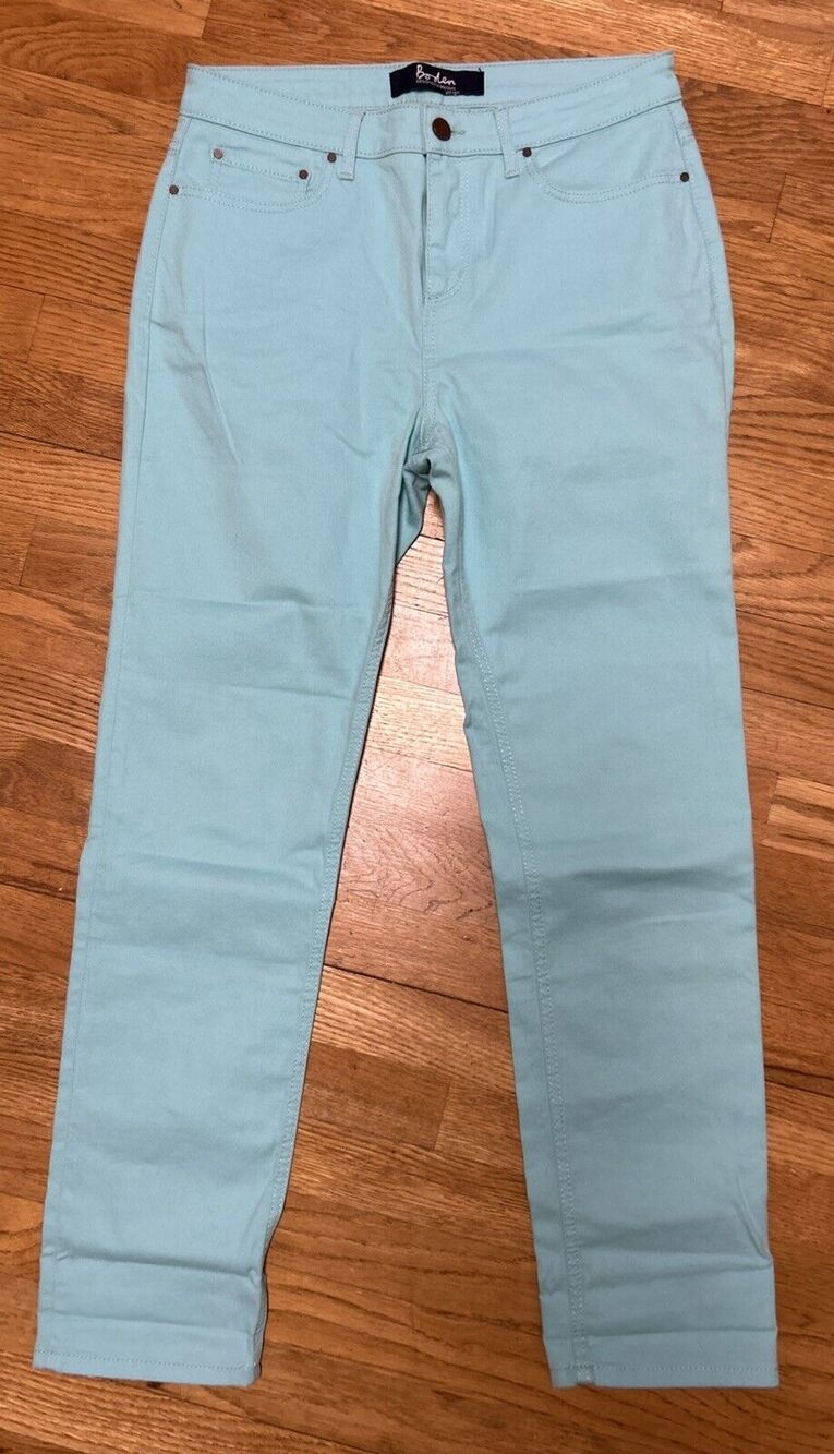 Women’s BODEN Seafoam Green THE CAMBRIDGE ANKLE Skimmer Jeans Sz 12 *B6